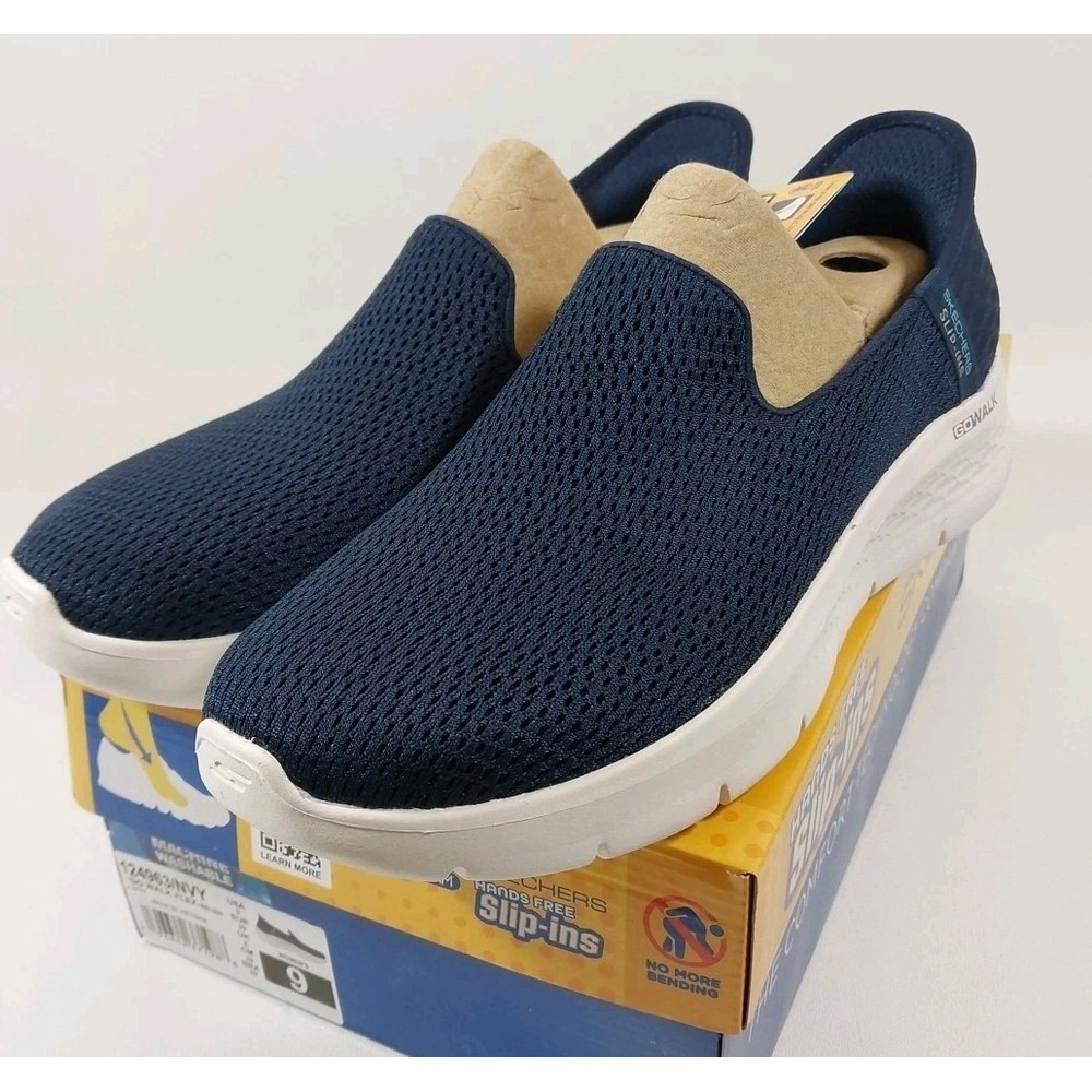 Skechers Womens Go Walk Flex 124963W Navy Casual Shoes Sneakers Size 9